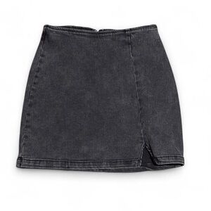 Classic Black Denim Skirt